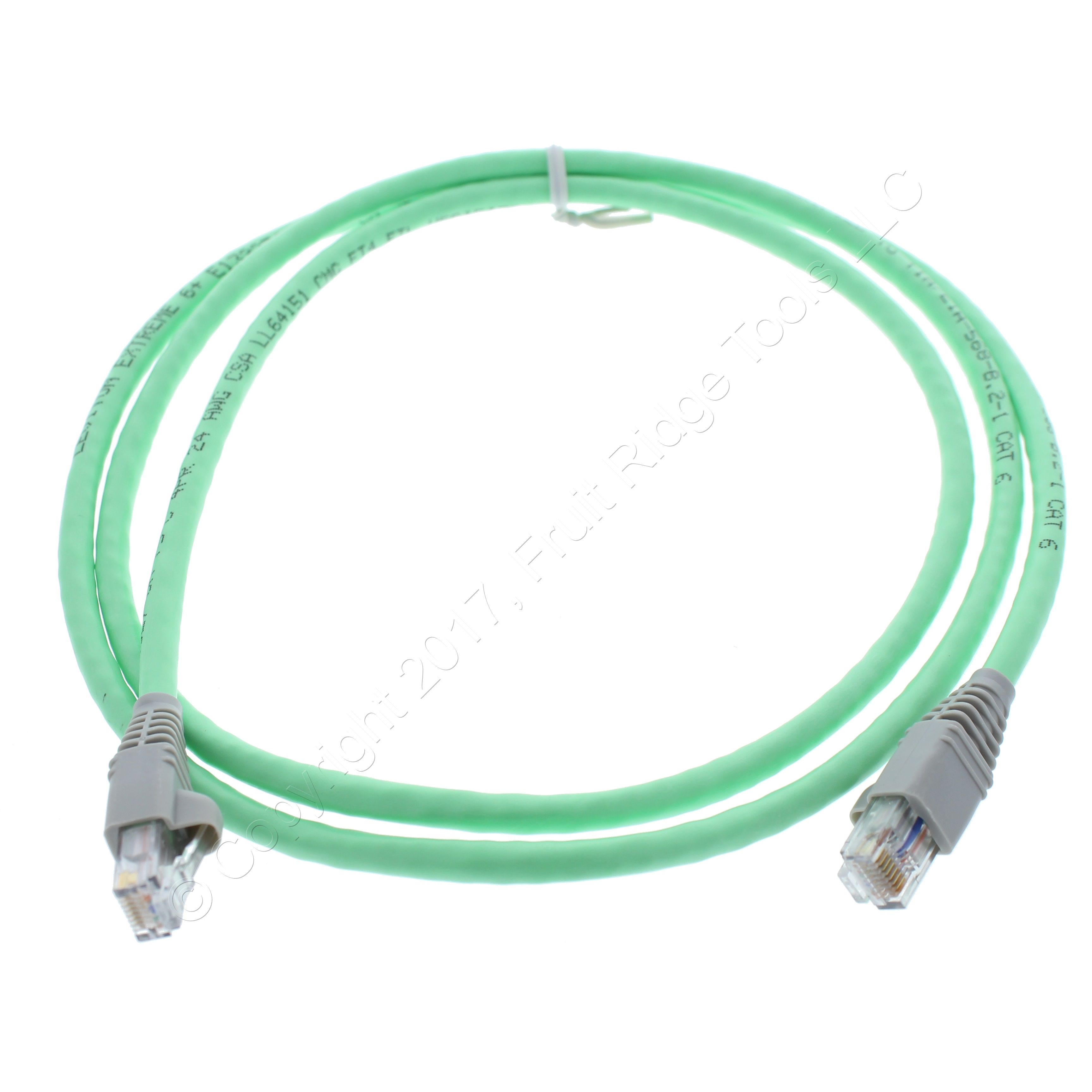 New Leviton Light Green 5&#039; Cat 6+ Extreme Ethernet LAN Patch Cord Cable 62460-5G