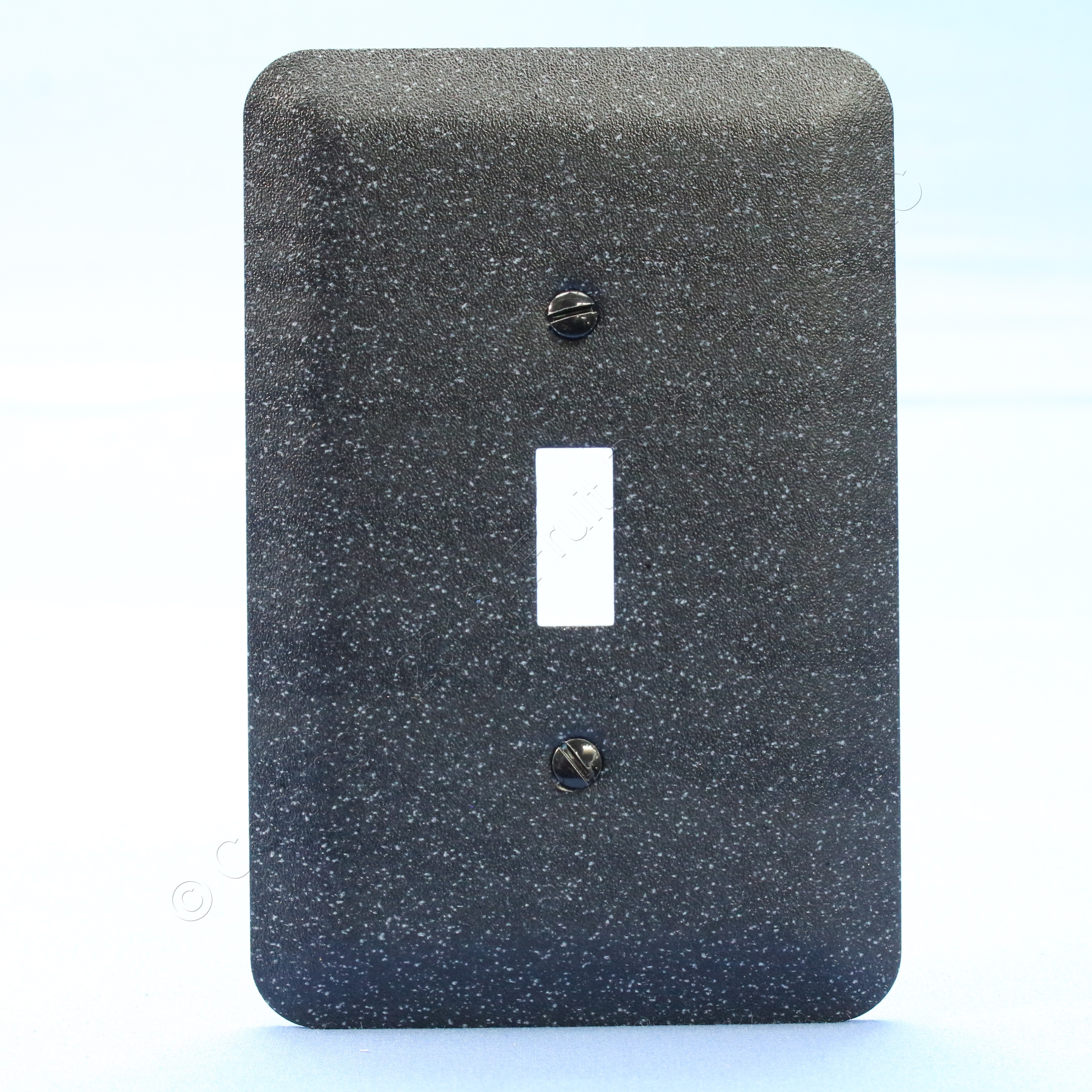 New Leviton JUMBO Black Granite Metal Decorative Light Switch Cover