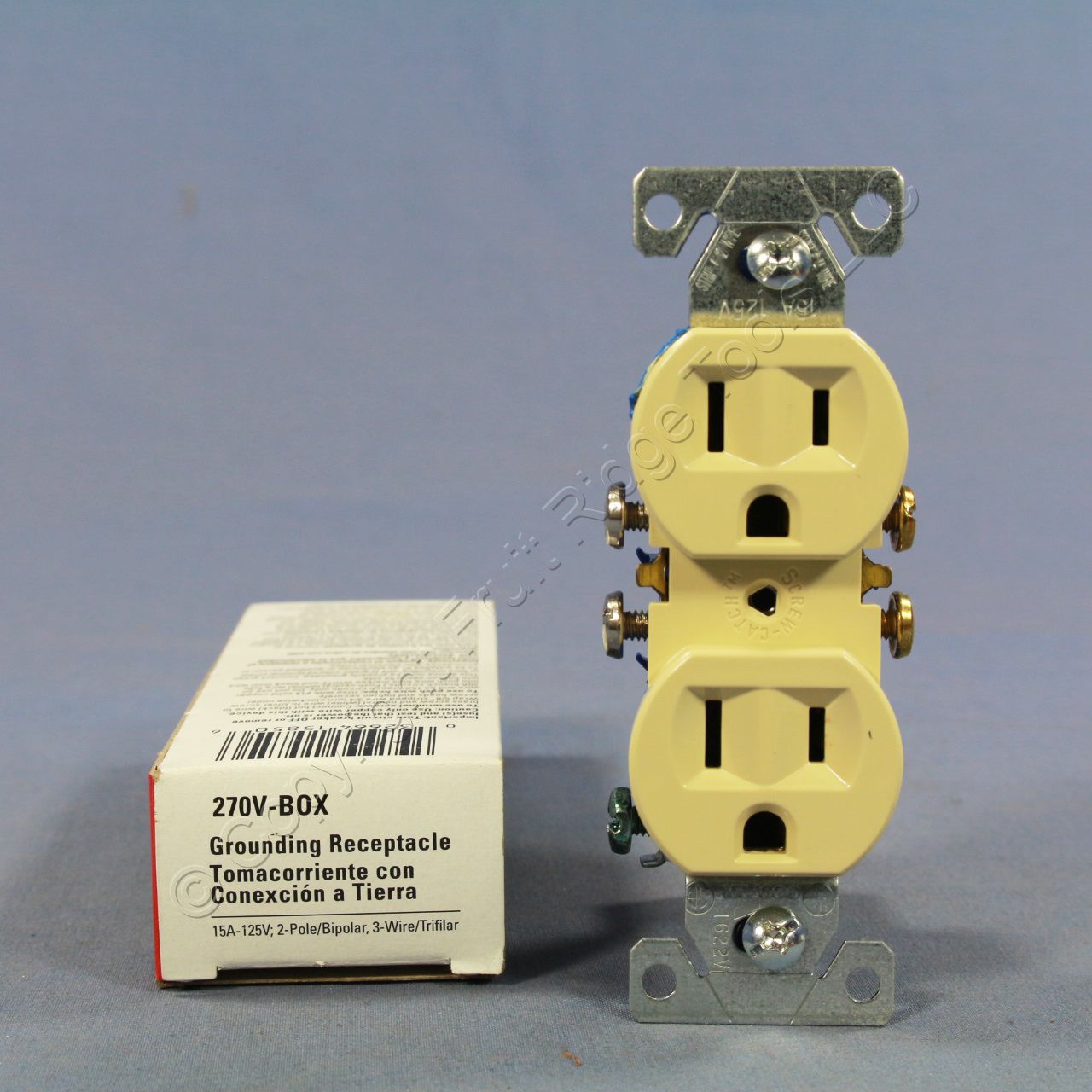 NEW COOPER IVORY Residential Duplex Outlet Receptacle NEMA 5-15R 15A ...