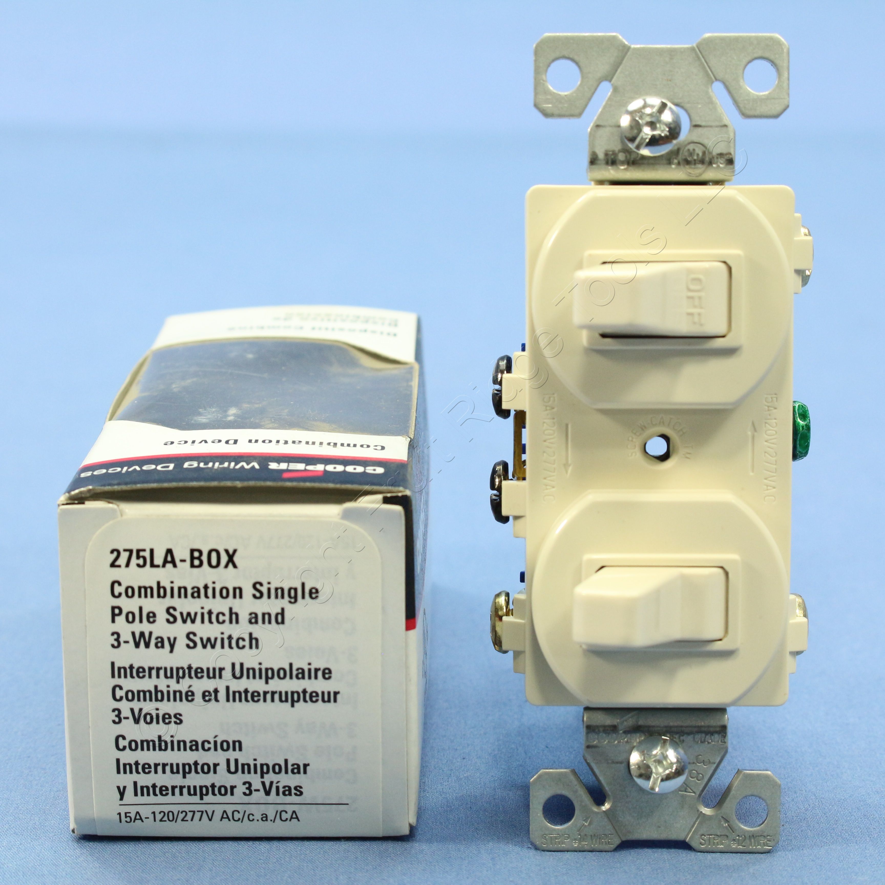 Lot of 10 Ivory Double Wall Light Switch Duplex Toggle 15A Single Pole