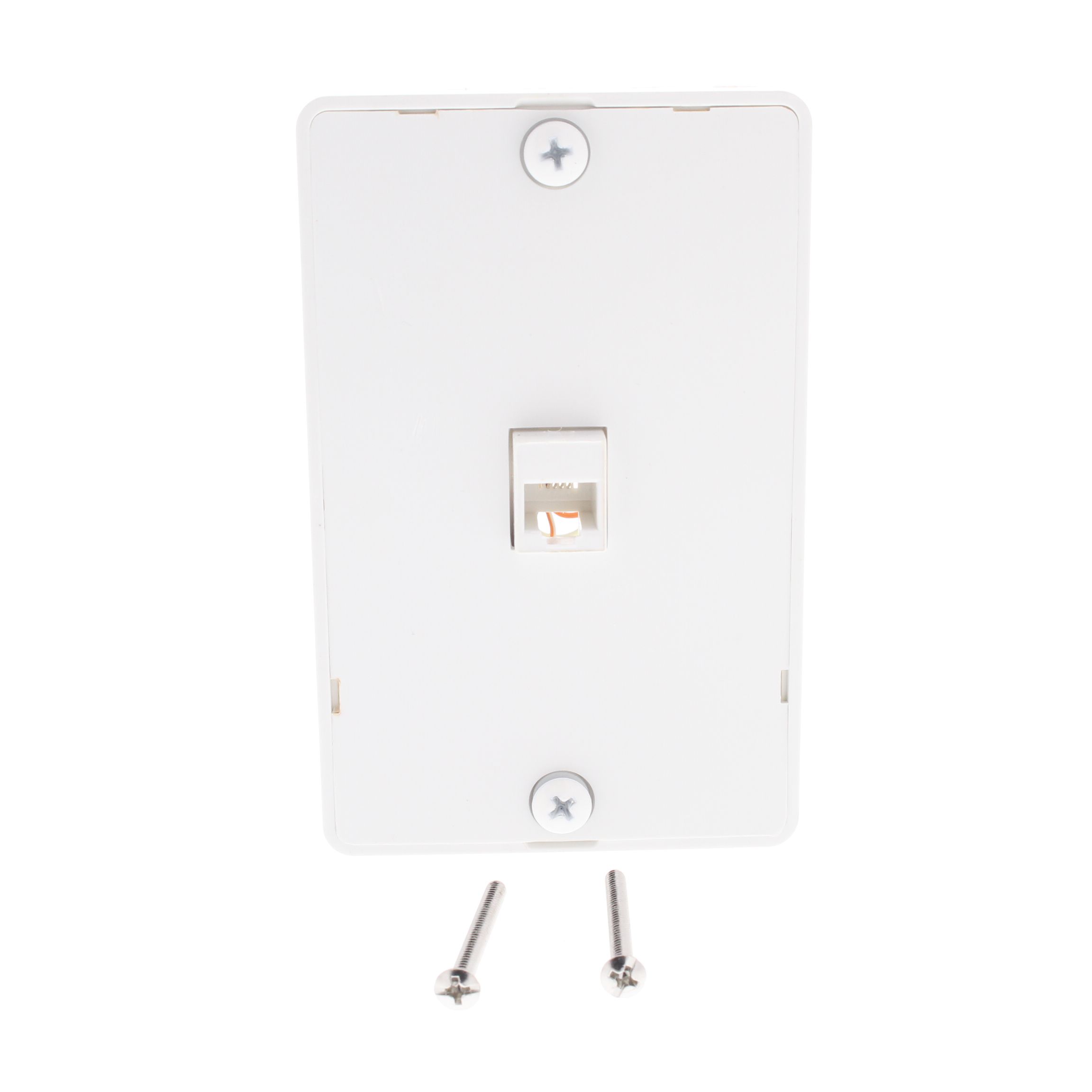 Cooper White 4Conductor Telephone Jack 1G Wall Mounting Plate Type