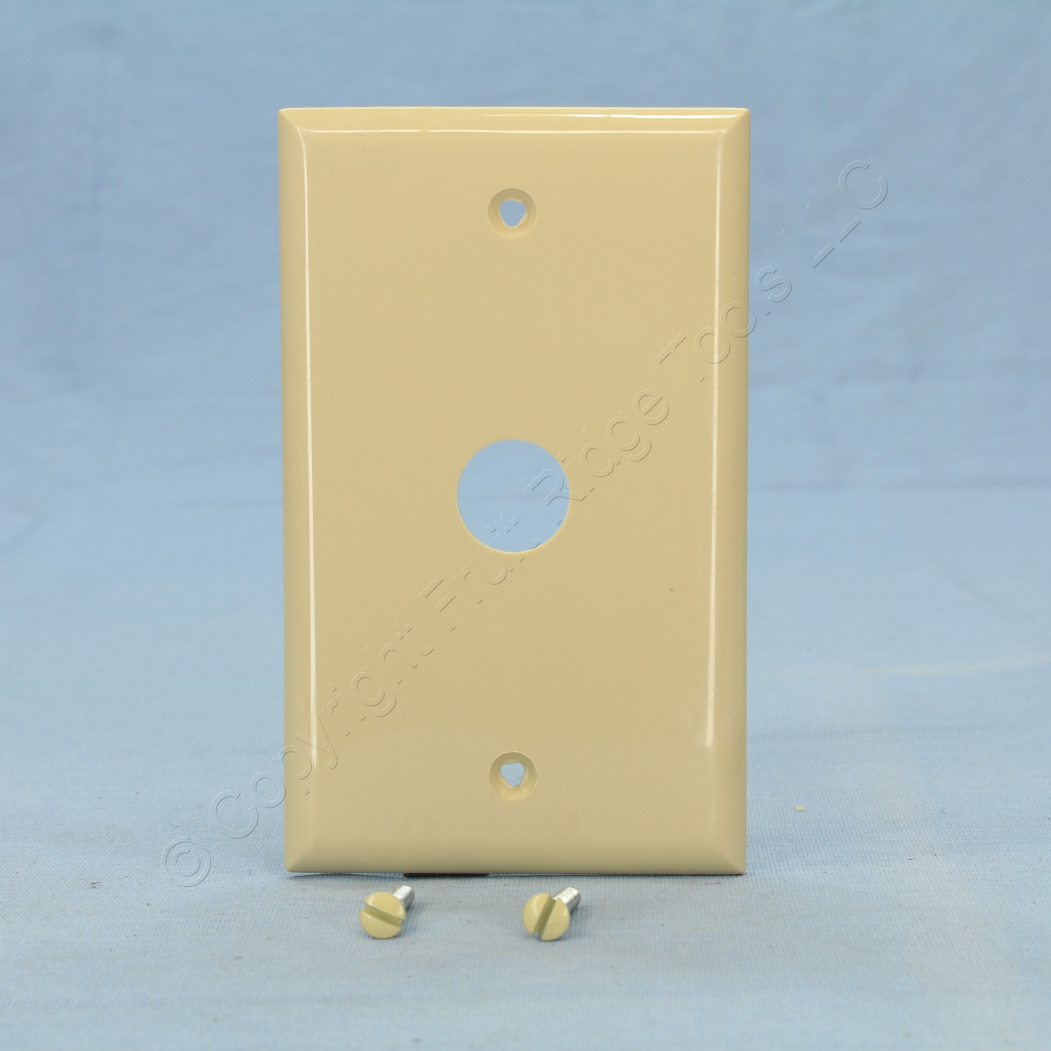 Cooper Ivory 1G Telephone Coaxial Cable Nylon Wallplate Cover .625