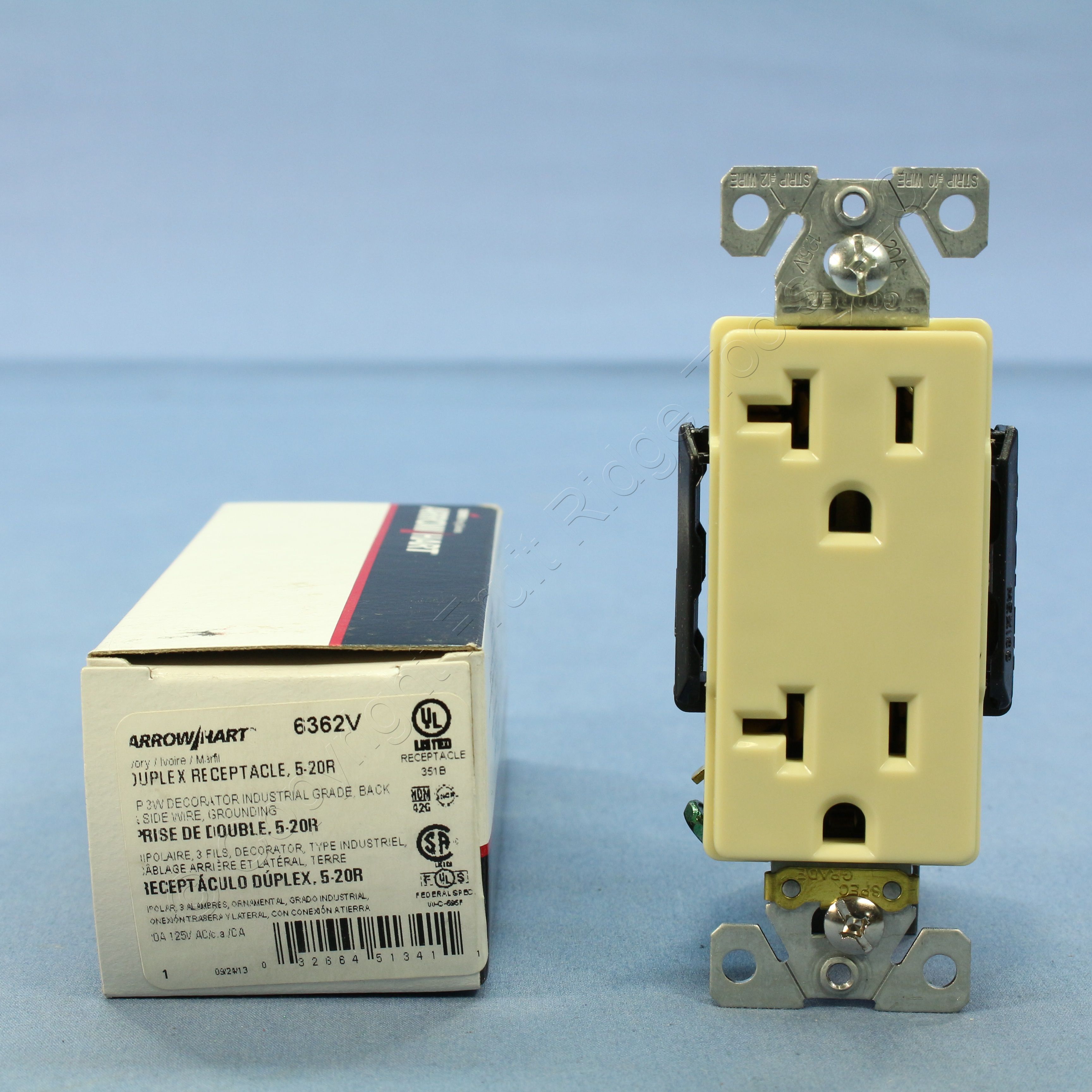 New Cooper Ivory Commercial Decorator Receptacle Duplex Outlet 5 20r 20a 6362v Ebay 0700