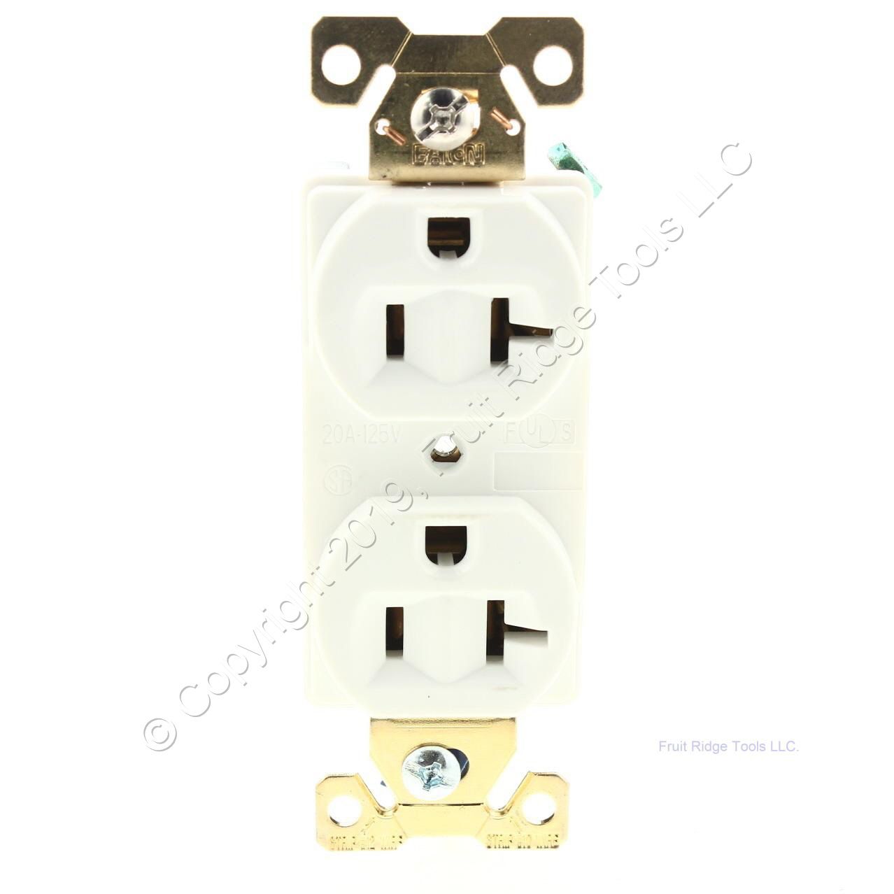 Cooper Arrow Hart White Industrial Duplex Outlet Receptacle Nema 5