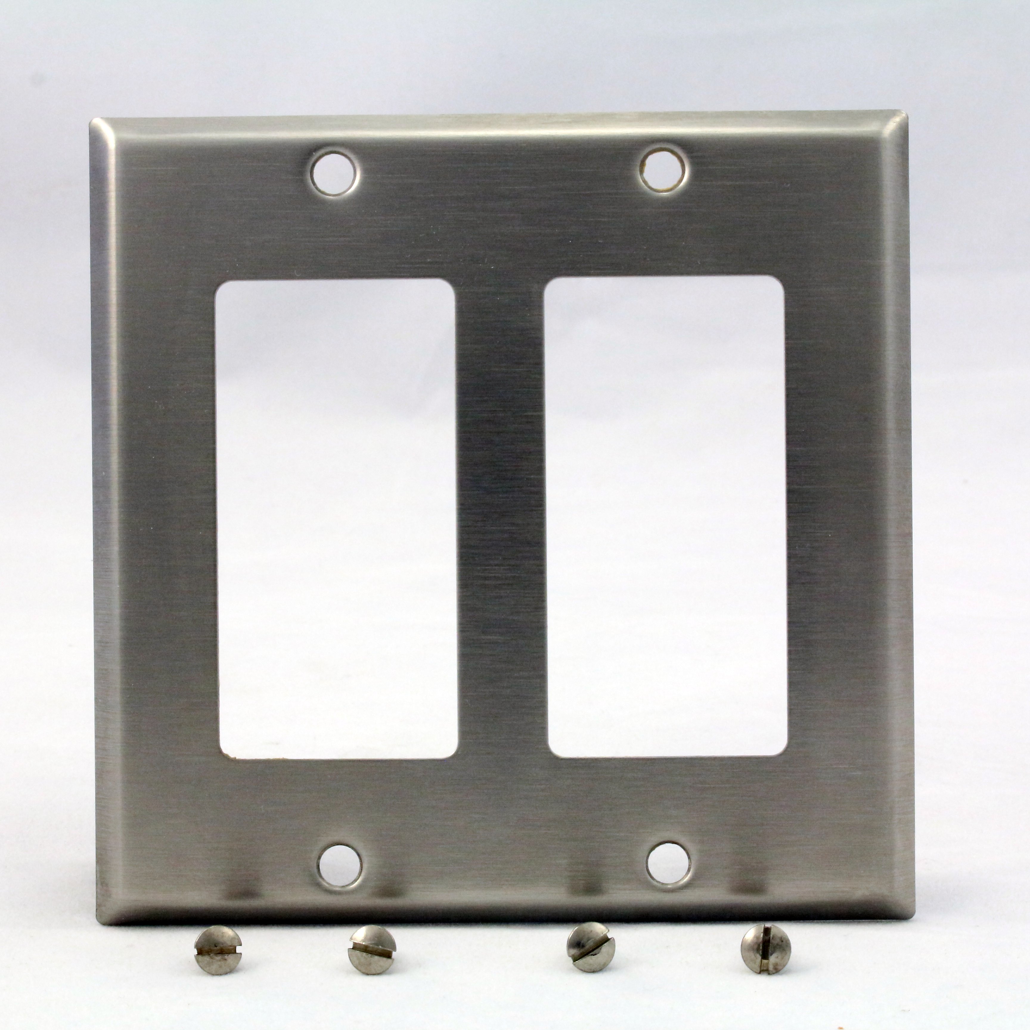 Eagle Type 430 Stainless Steel 2-Gang Standard GFCI GFI Cover Wallplate 