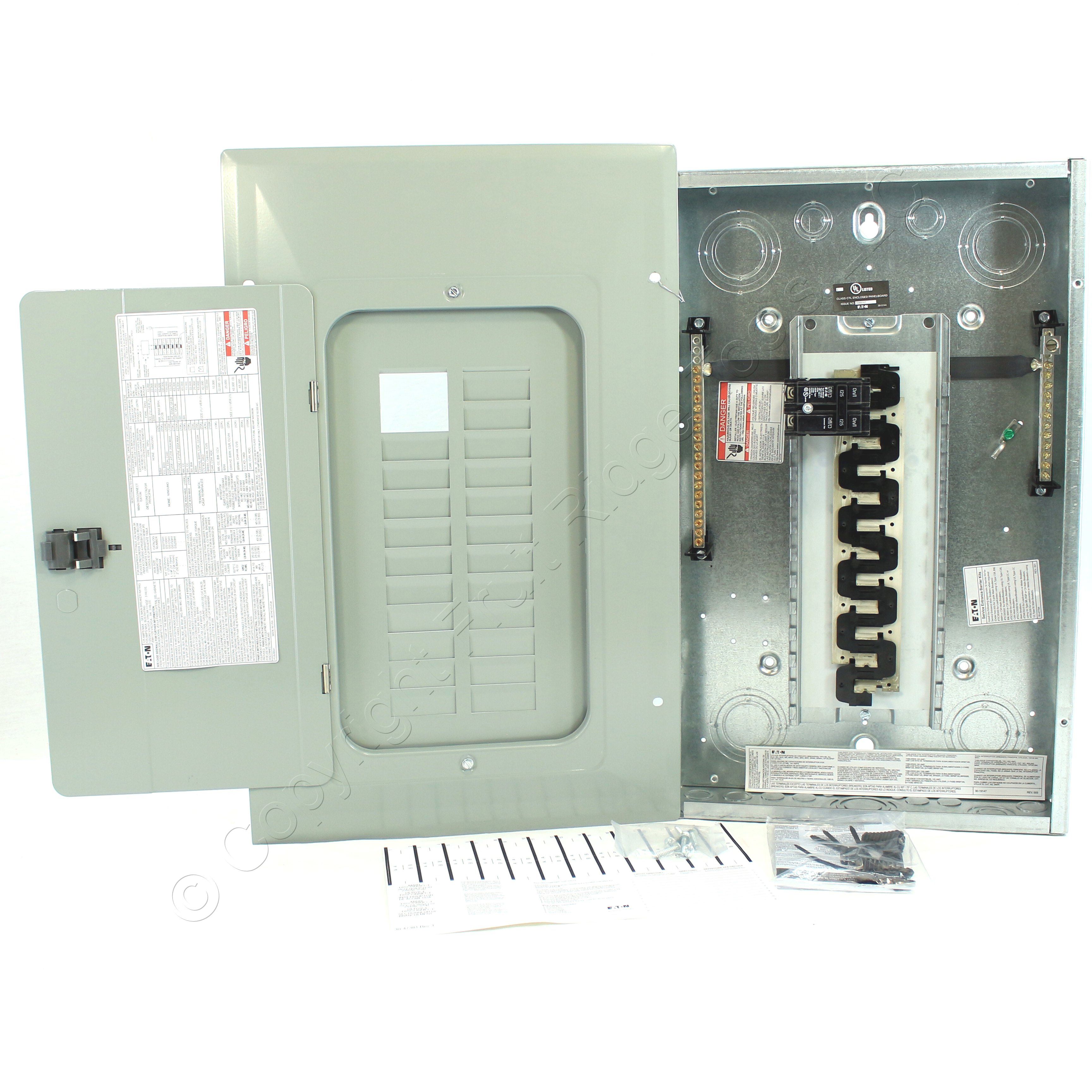 Eaton BR2024B125 CutlerHammer BR 20Space 24Circuit Main Breaker Panel 125A 786676444453 eBay