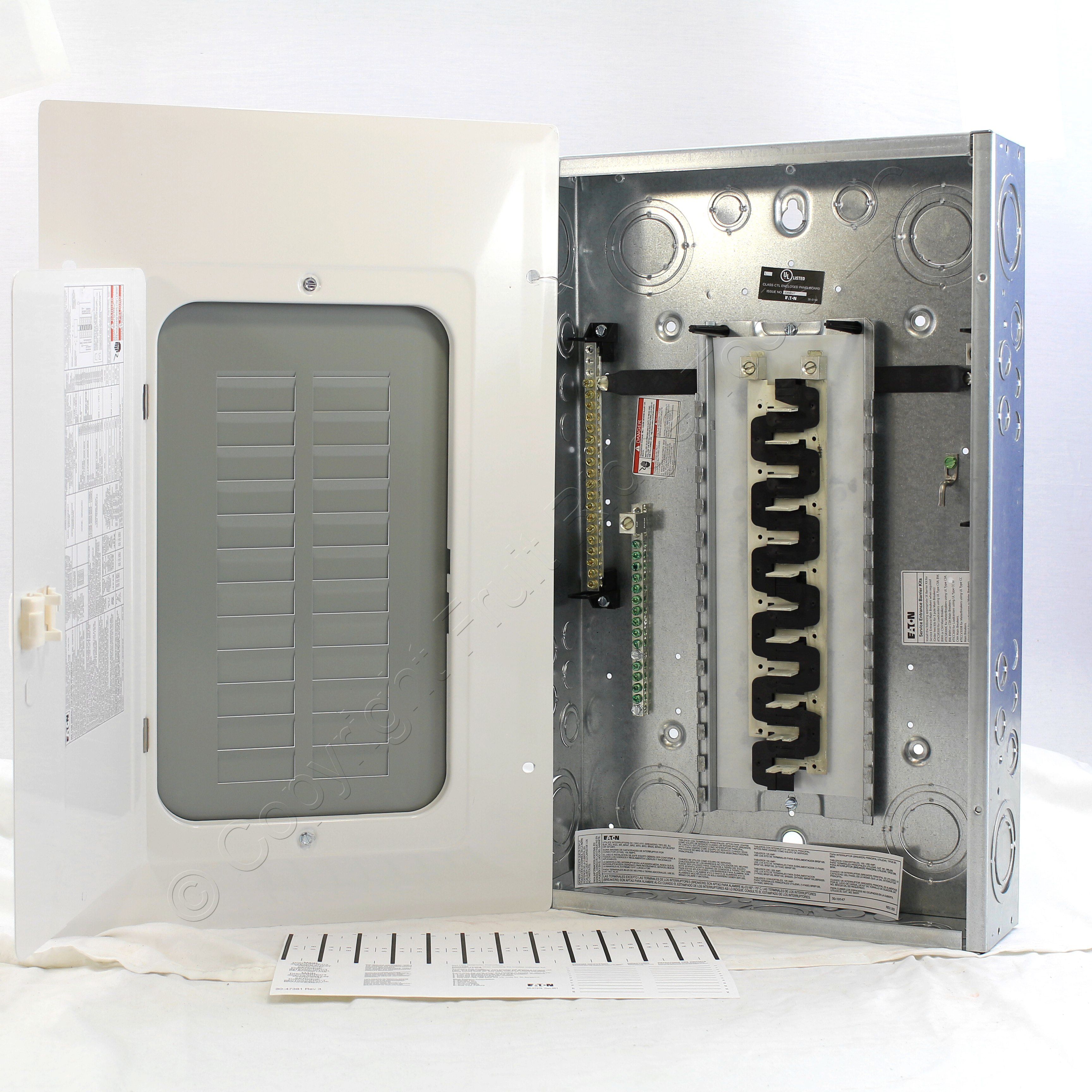 Eaton BR2430L125GW Load Center SubPanel w/White Cover 24Space 125A BR