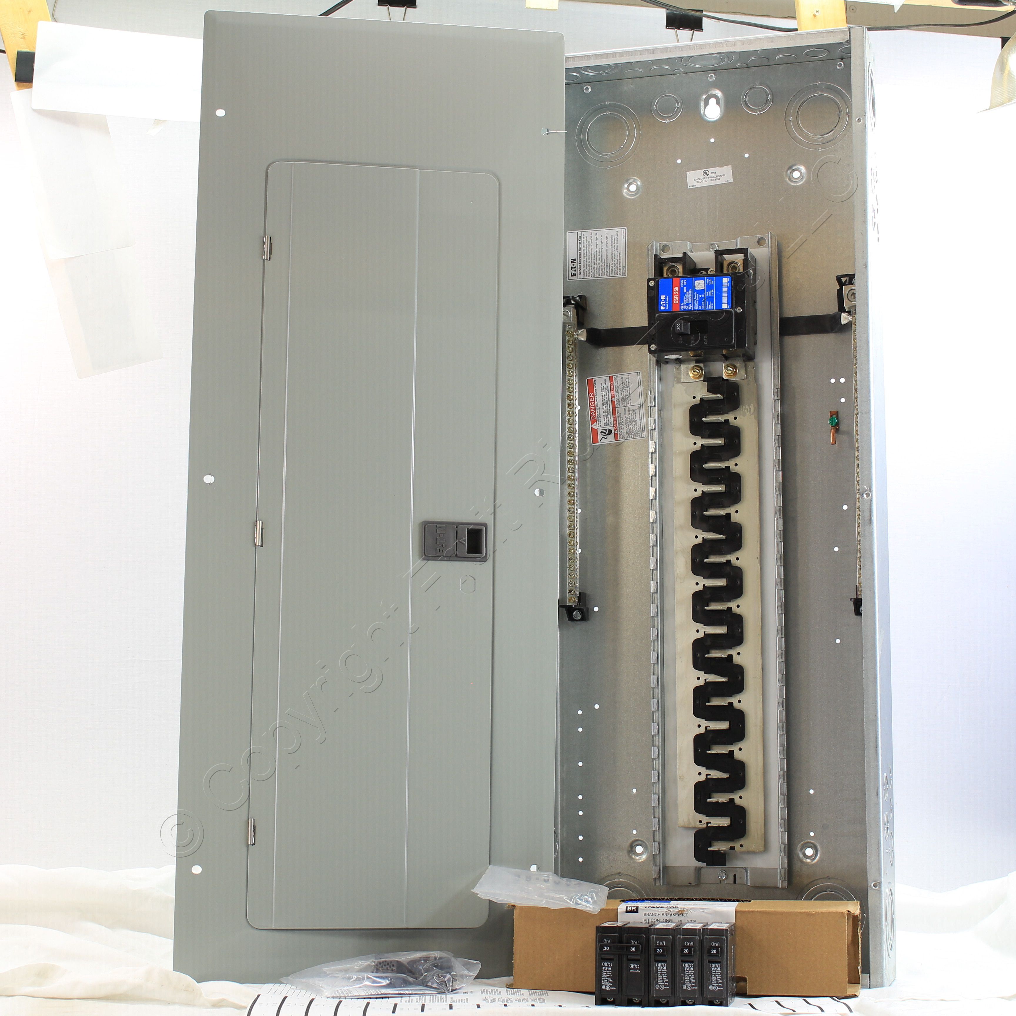 Eaton BR4050B200V5 CutlerHammer BR 40Space Breaker Panel w/4 Breakers 200A 7449681583915 eBay