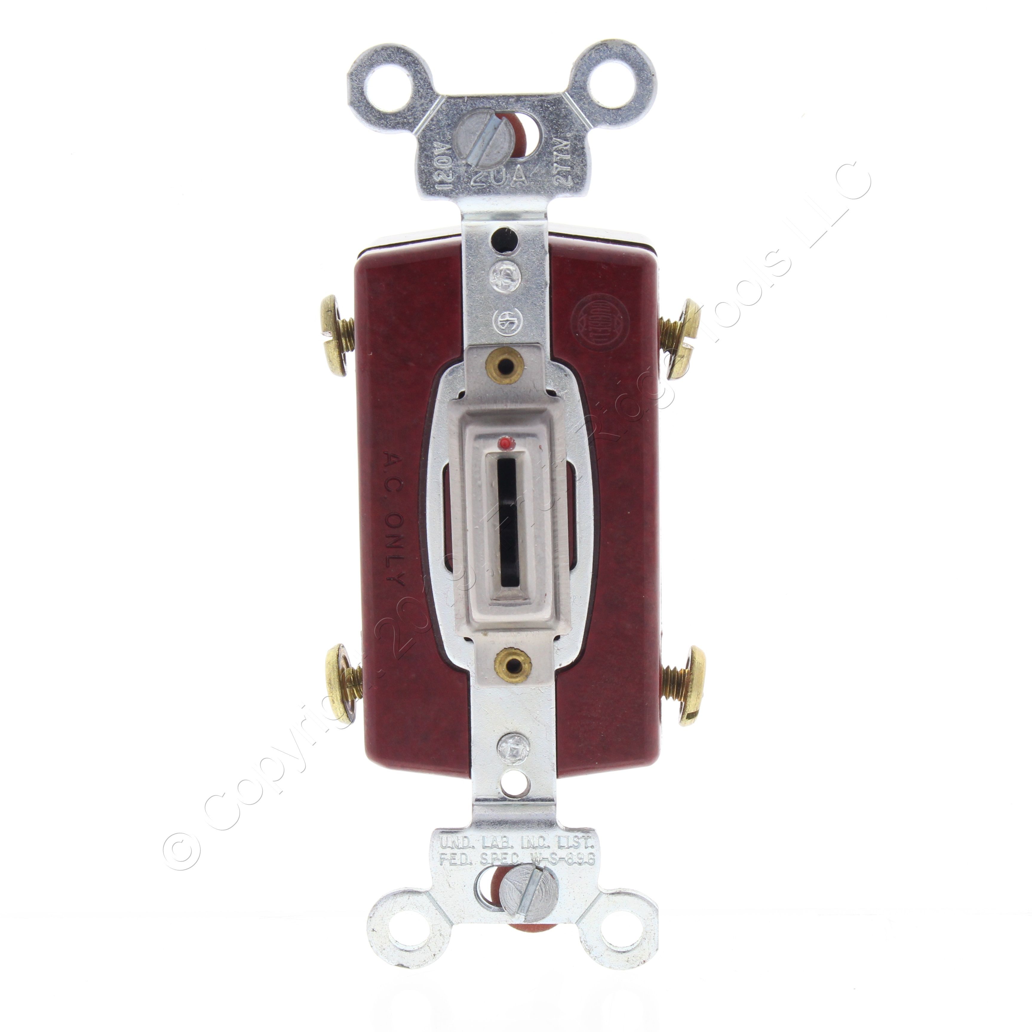 Hubbell Metal DOUBLE POLE LOCKING Industrial Wall Light Switch 20A Bulk 1222L eBay