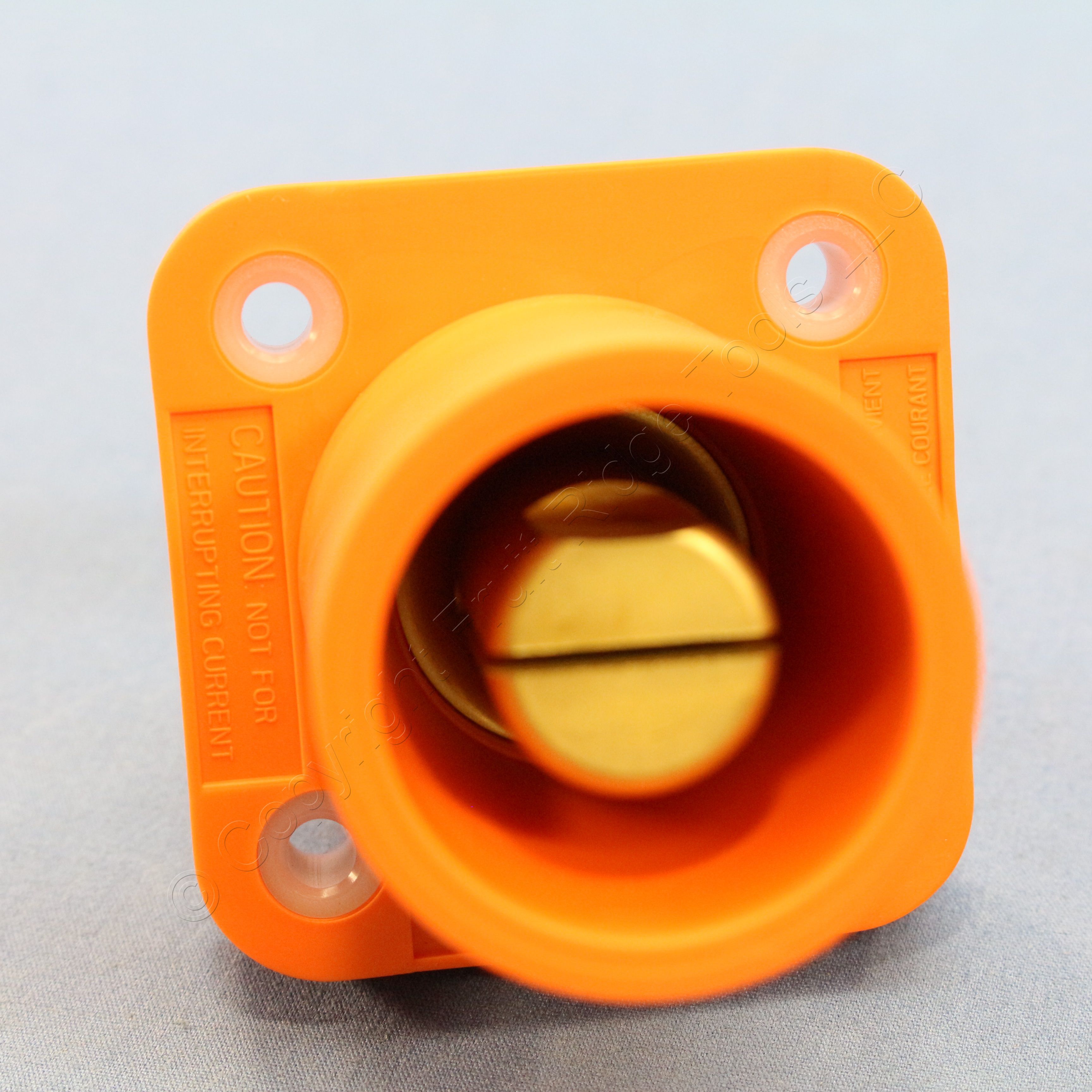 Hubbell 16 Series Orange Male Panel Mount Threaded Stud Type Receptacle ...