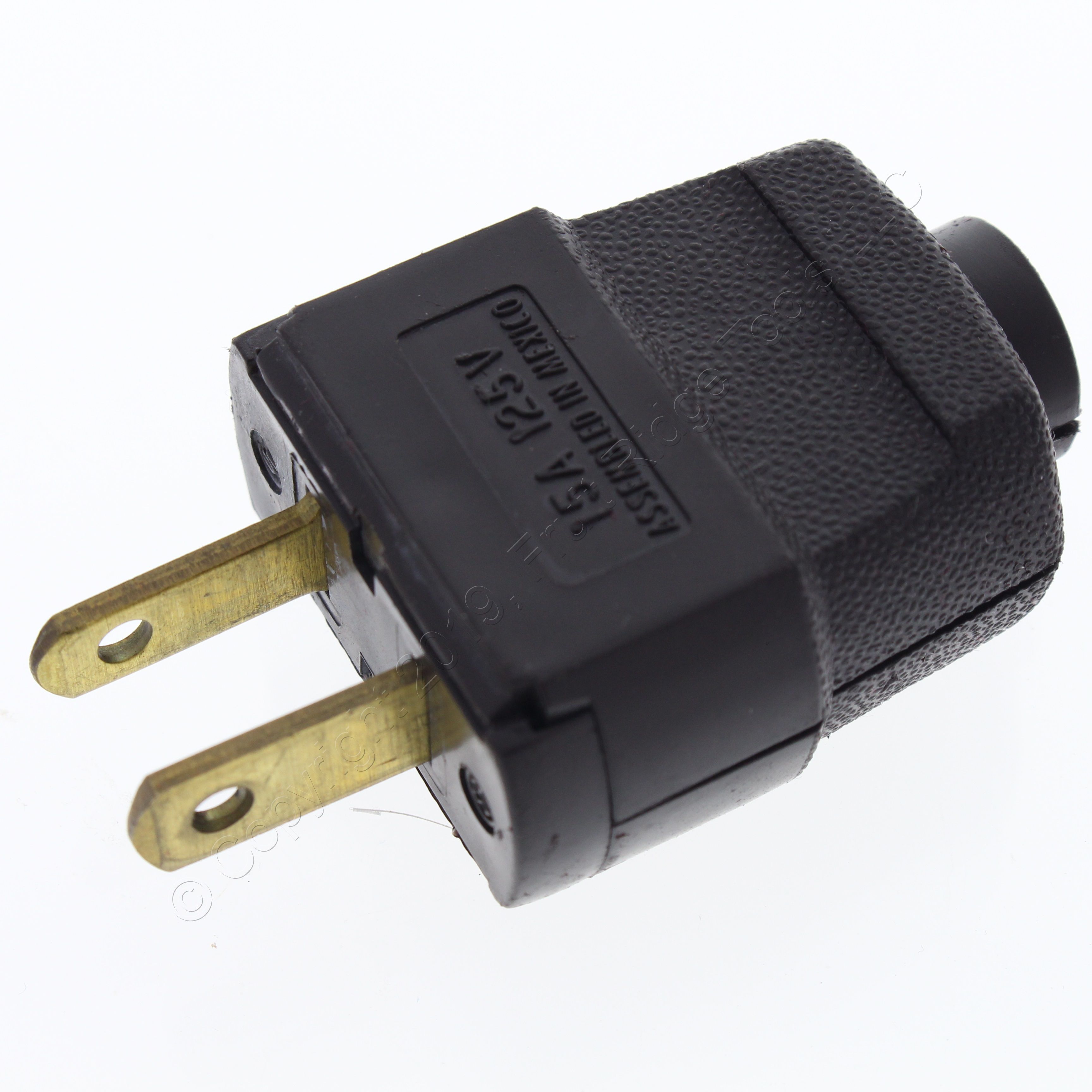 Leviton Brown Polarized Lamp Plugs NEMA 115P 15A 125V 2Pole 2Wire