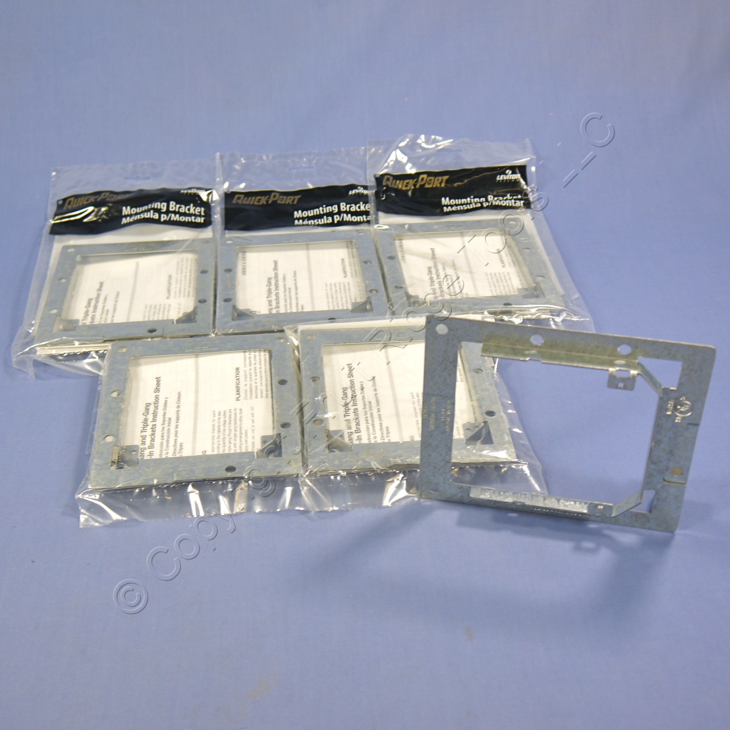 6 Leviton DualGang RoughIn Low Voltage Extension Mounting Brackets 476102R 78477014103 eBay
