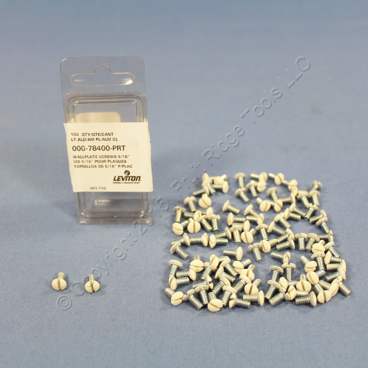100 Leviton Light Almond 5/16" Wallplate Cover Screws 632 Oval Head