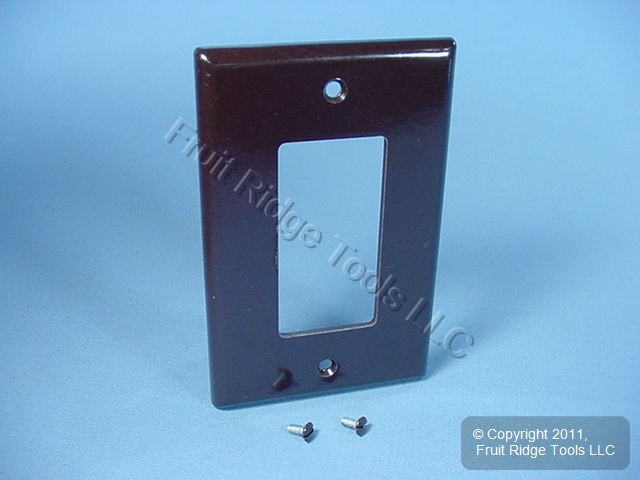 Leviton Brown 1-Gang Decora LARGE Wallplate GFCI GFI Rocker Switch Cover 80601