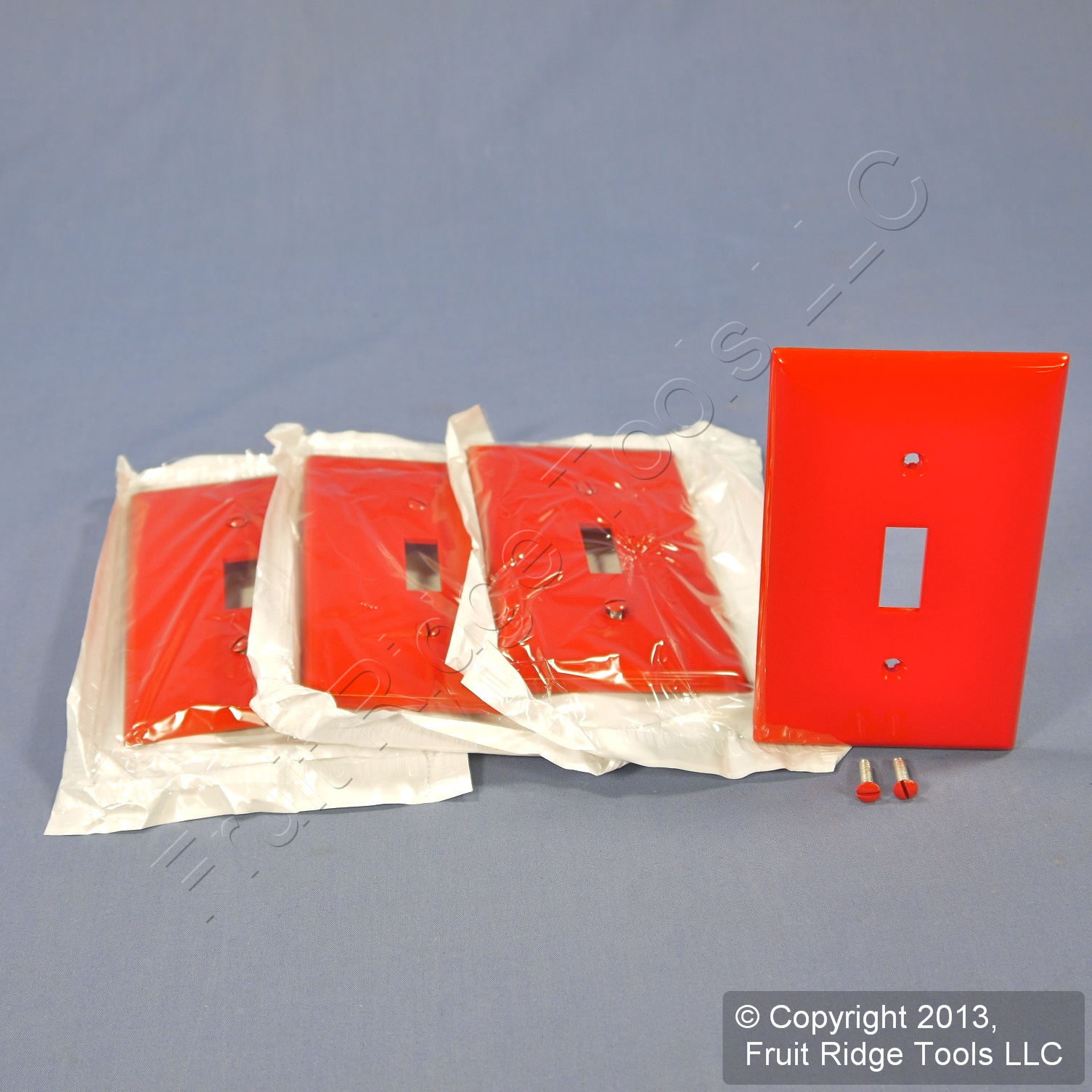 4 Leviton RED Unbreakable Toggle Switch Cover Wall Plates Switchplates