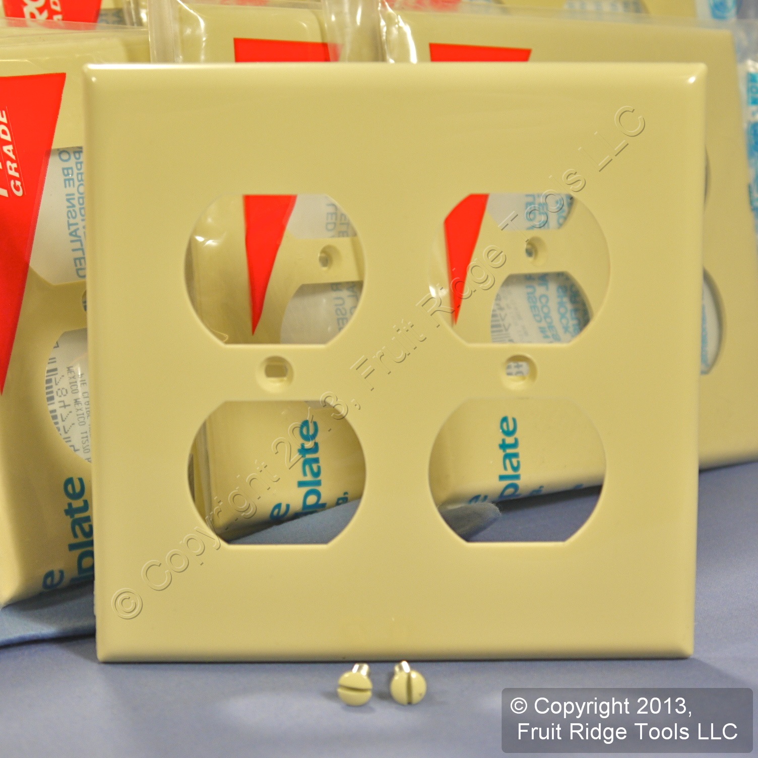 150 Leviton Ivory 2Gang Receptacle Wallplate Unbreakable Outlet Covers