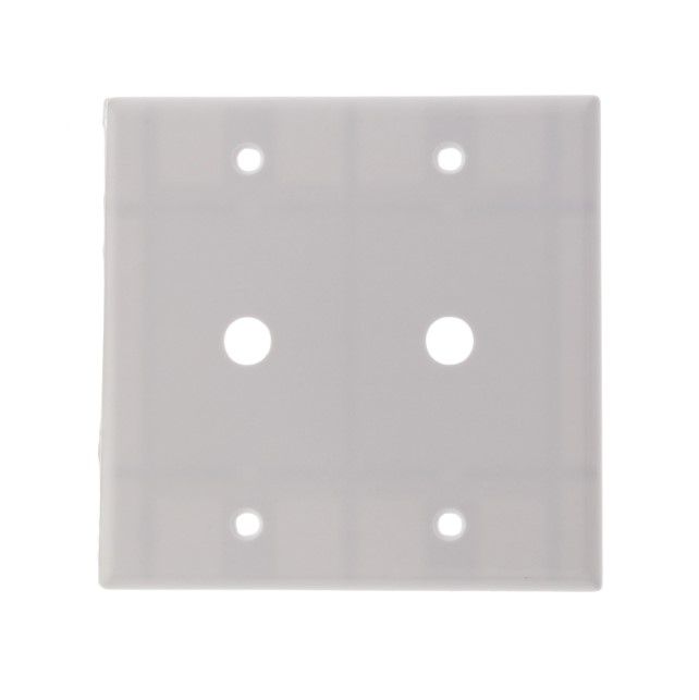 Leviton 88062 White 2-Gang 2-Phone .406" Hole Plastic Wallplate Cover Box Mount