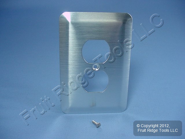 Leviton JUMBO Satin Chrome Outlet Cover Oversize Receptacle 