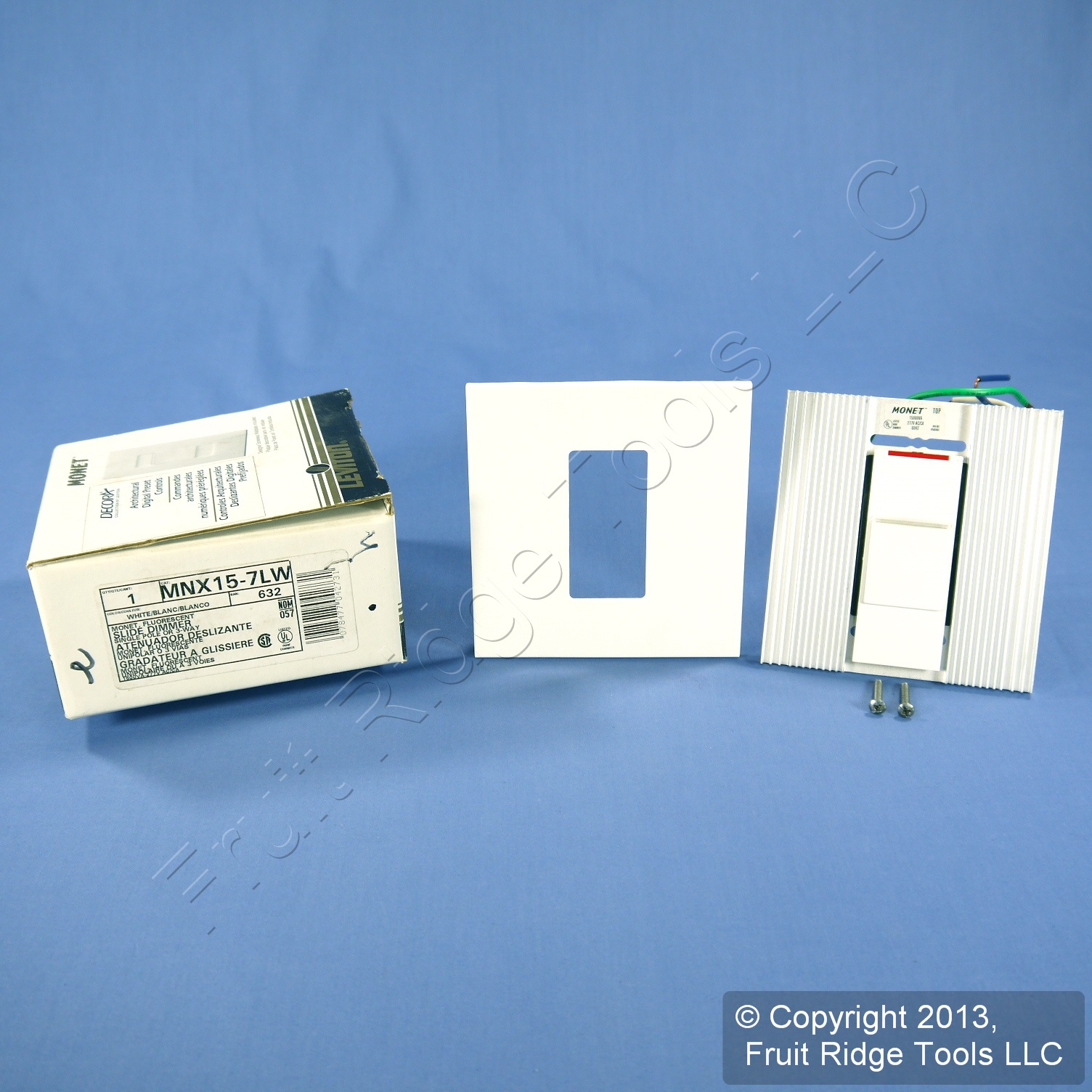 New Leviton White Fluorescent Slide Dimmer Light Switch 1500VA MNX157LW eBay