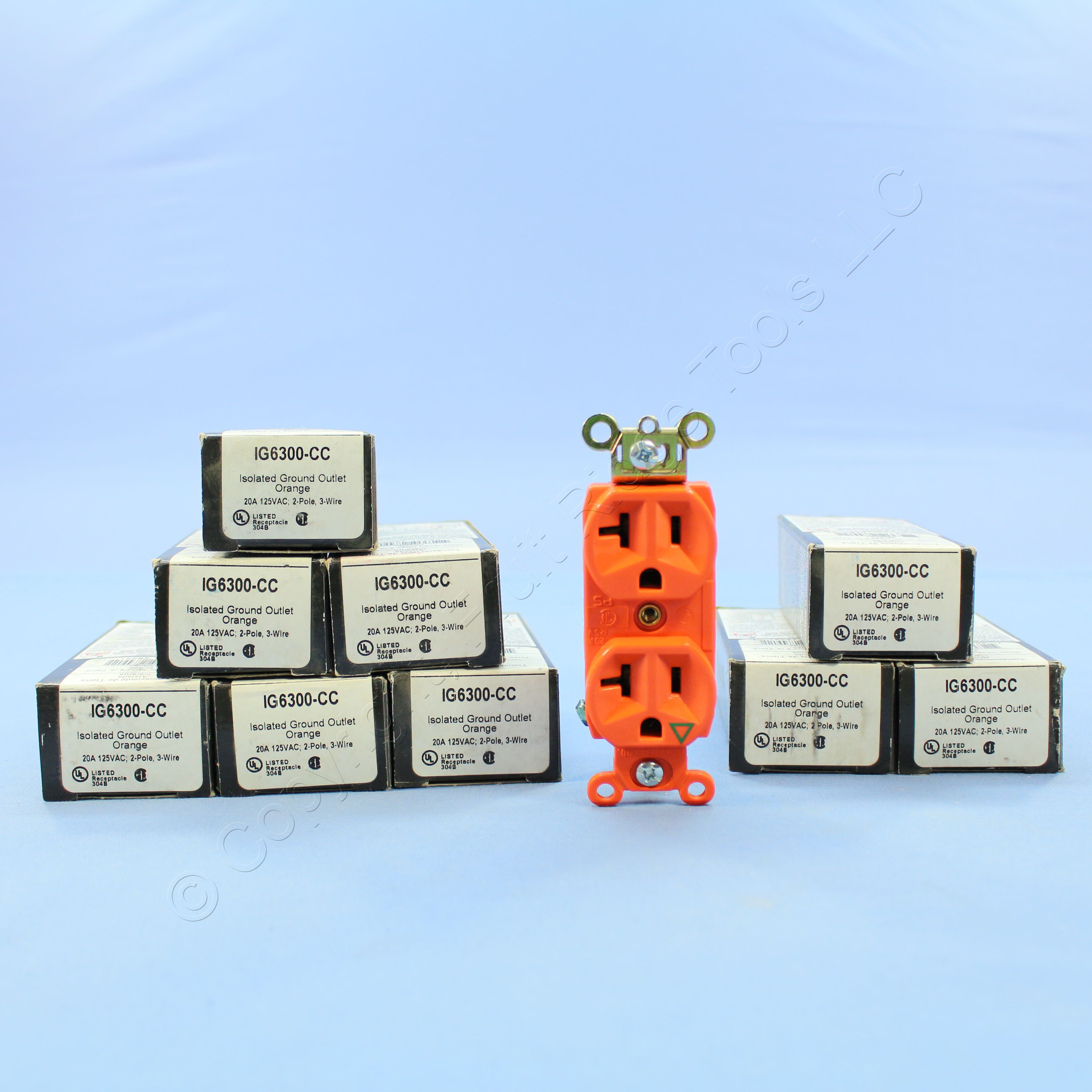 10 pass seymour orange isolated ground outlet receptacles nema 5 20
