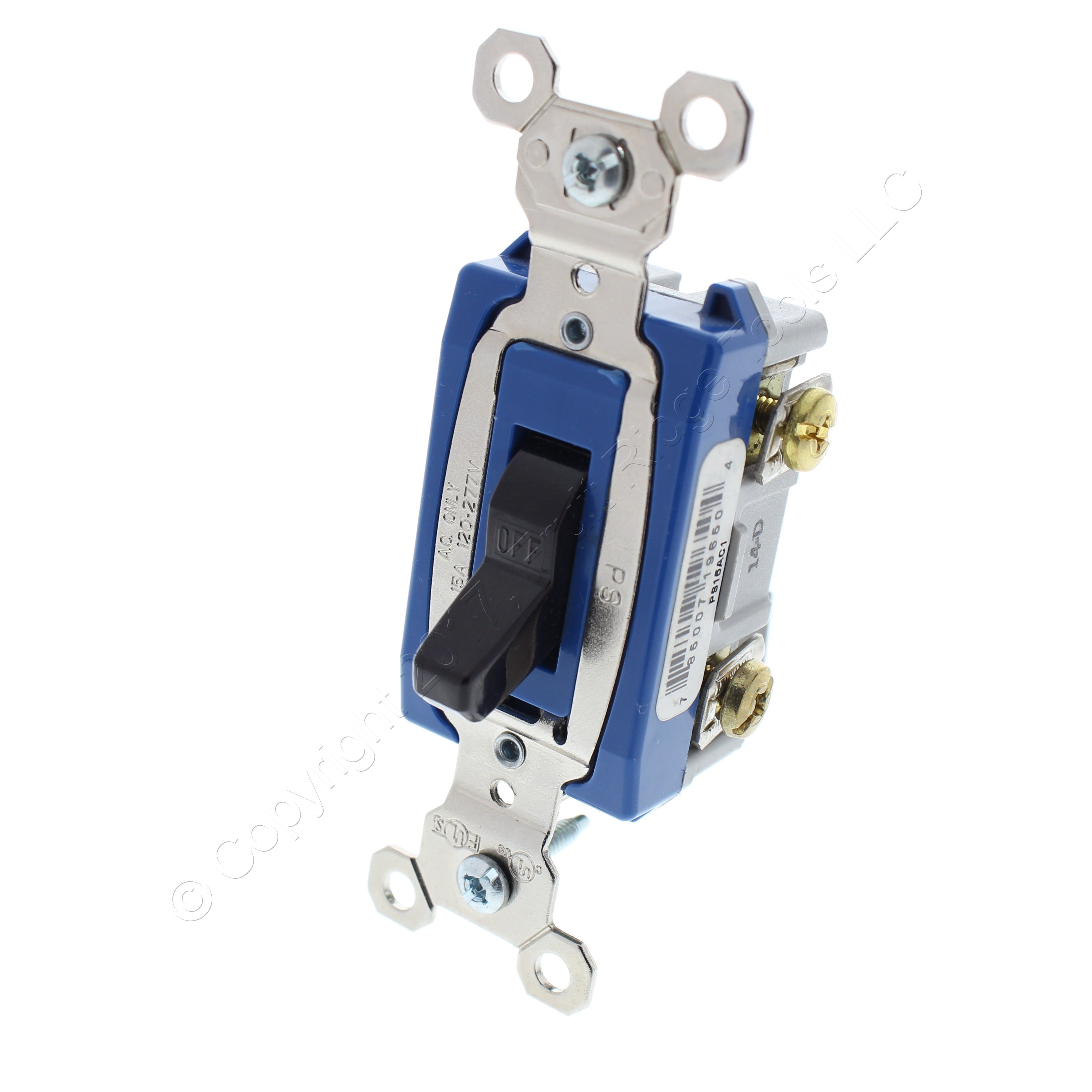 P&S Brown Heavy Duty Single Pole Toggle Light Switch 15A 120/277V Bulk