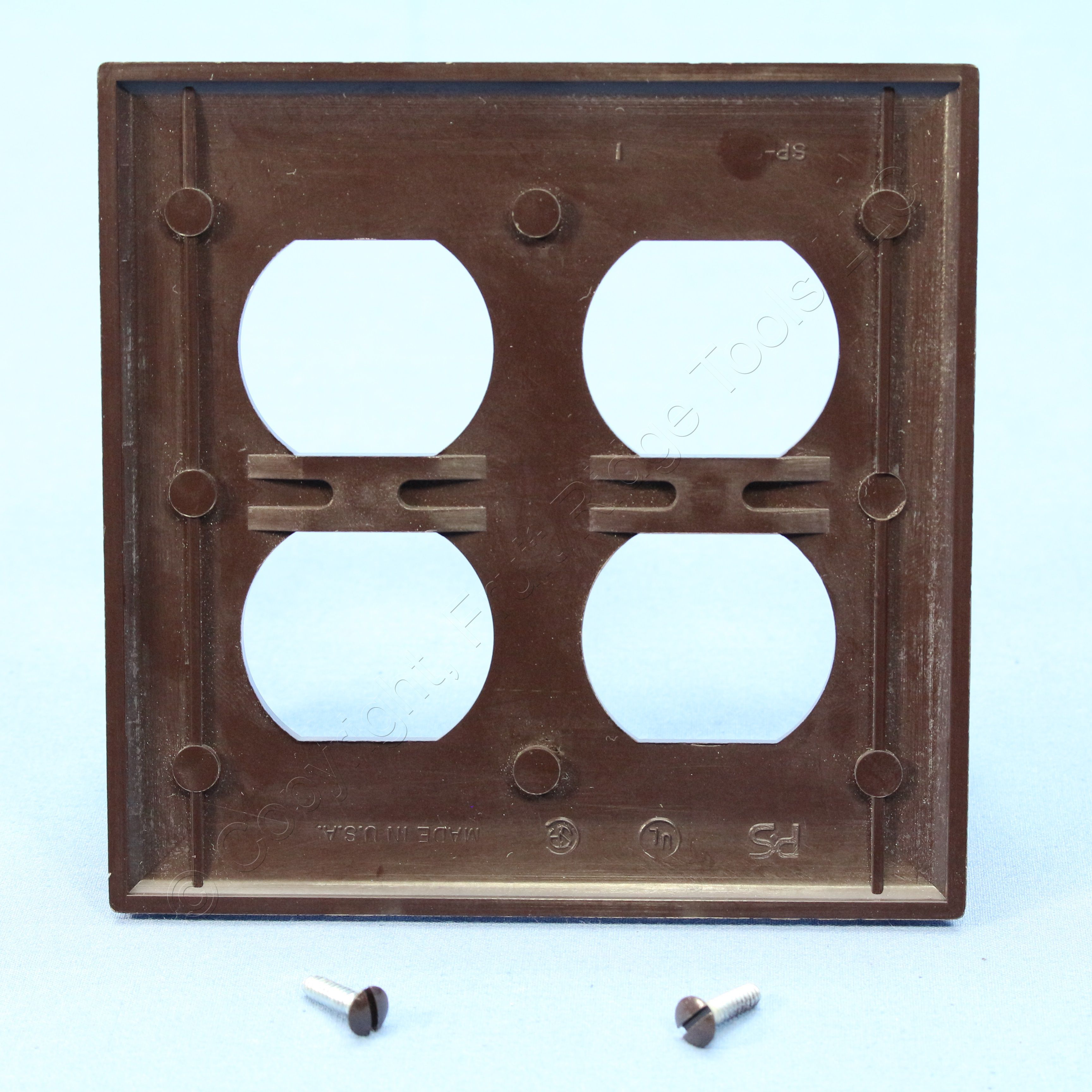 Pass & Seymour Brown Standard 2G Outlet Cover Duplex Receptacle