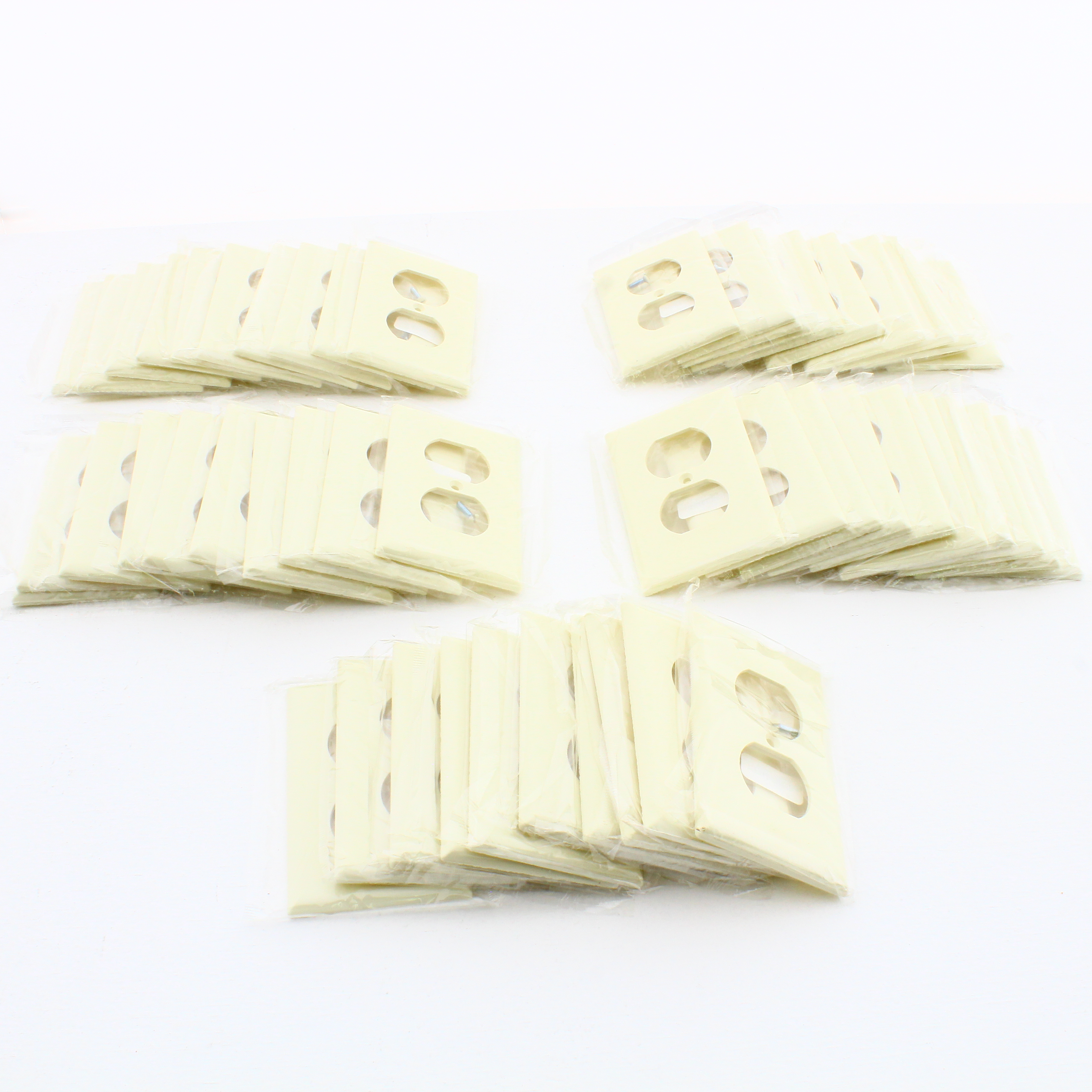 Cooper 2132A Almond 1-Gang Duplex Outlet Receptacle Thermoset Wallplates 50-Pack