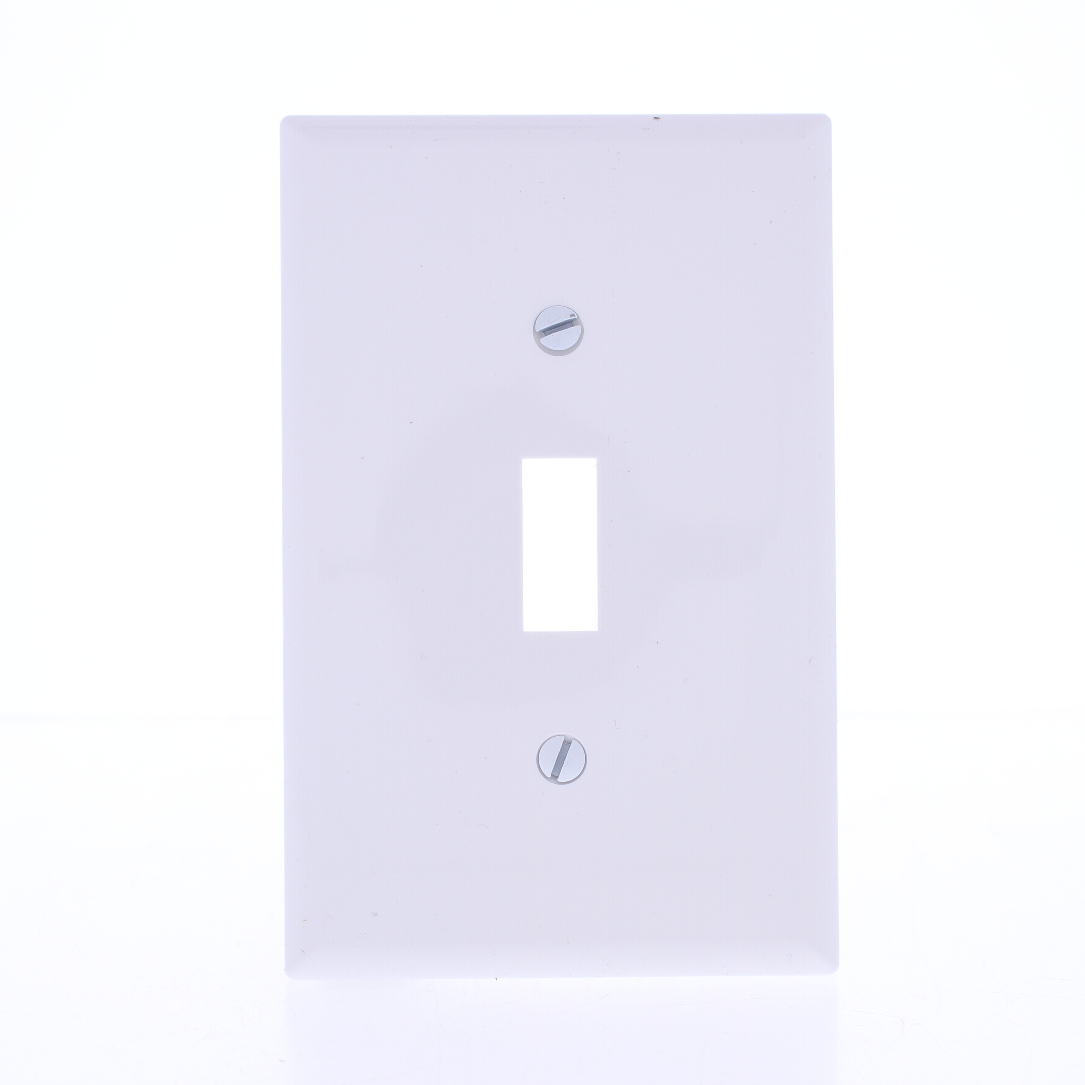 Eaton White PJ1W Mid-Size Single Gang Toggle Wallplate