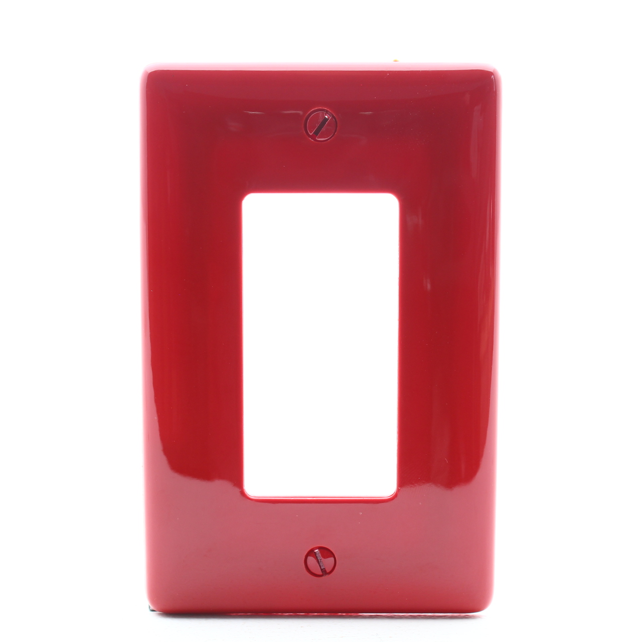 Hubbell NPJ26R Red 1-Gang 1-Gang Decorator GFCI Unbreakable Mid-Size Wallplate