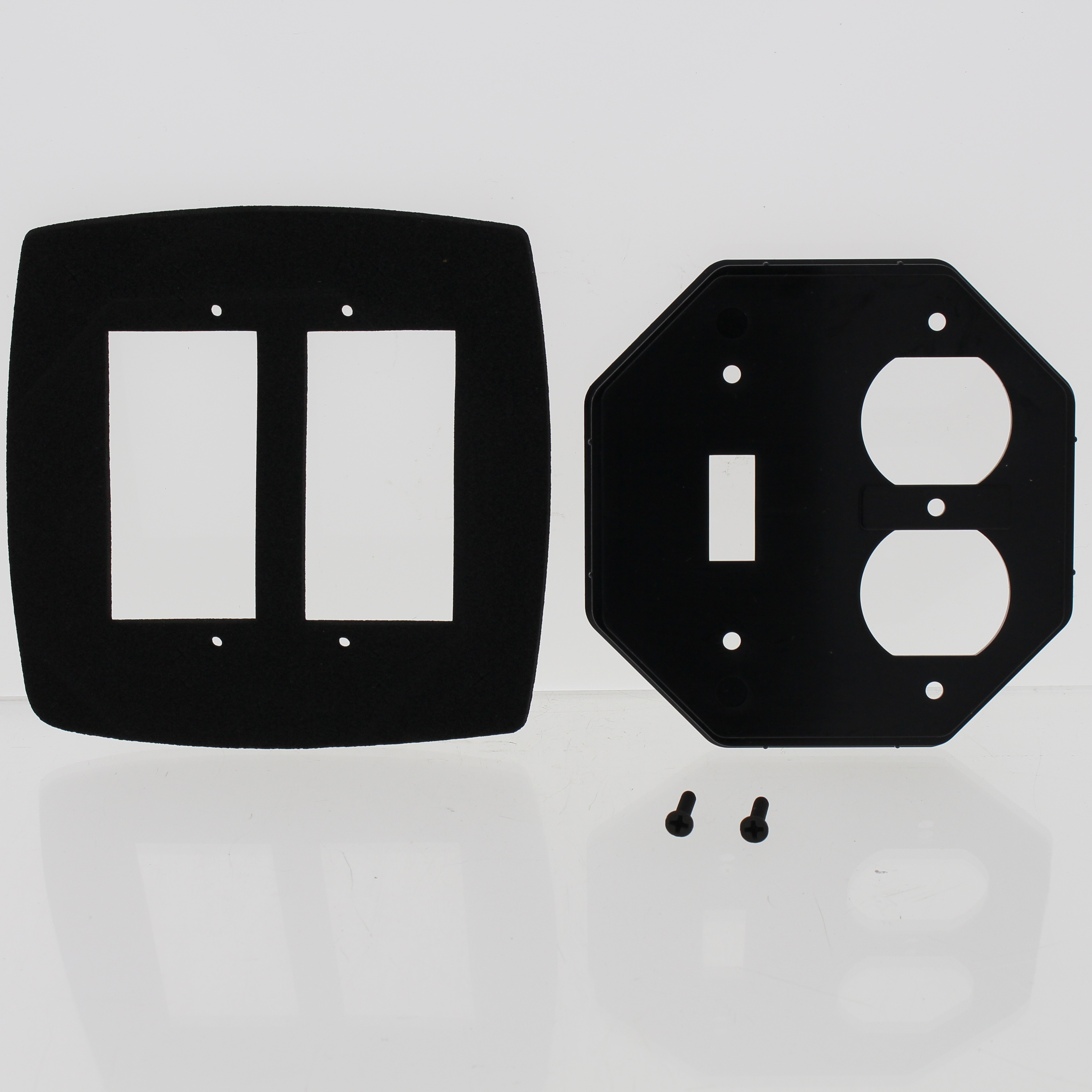 Intermatic WP203 Black 2-Gang Custom Duplex Toggle GFCI Unbreakable Wallplate