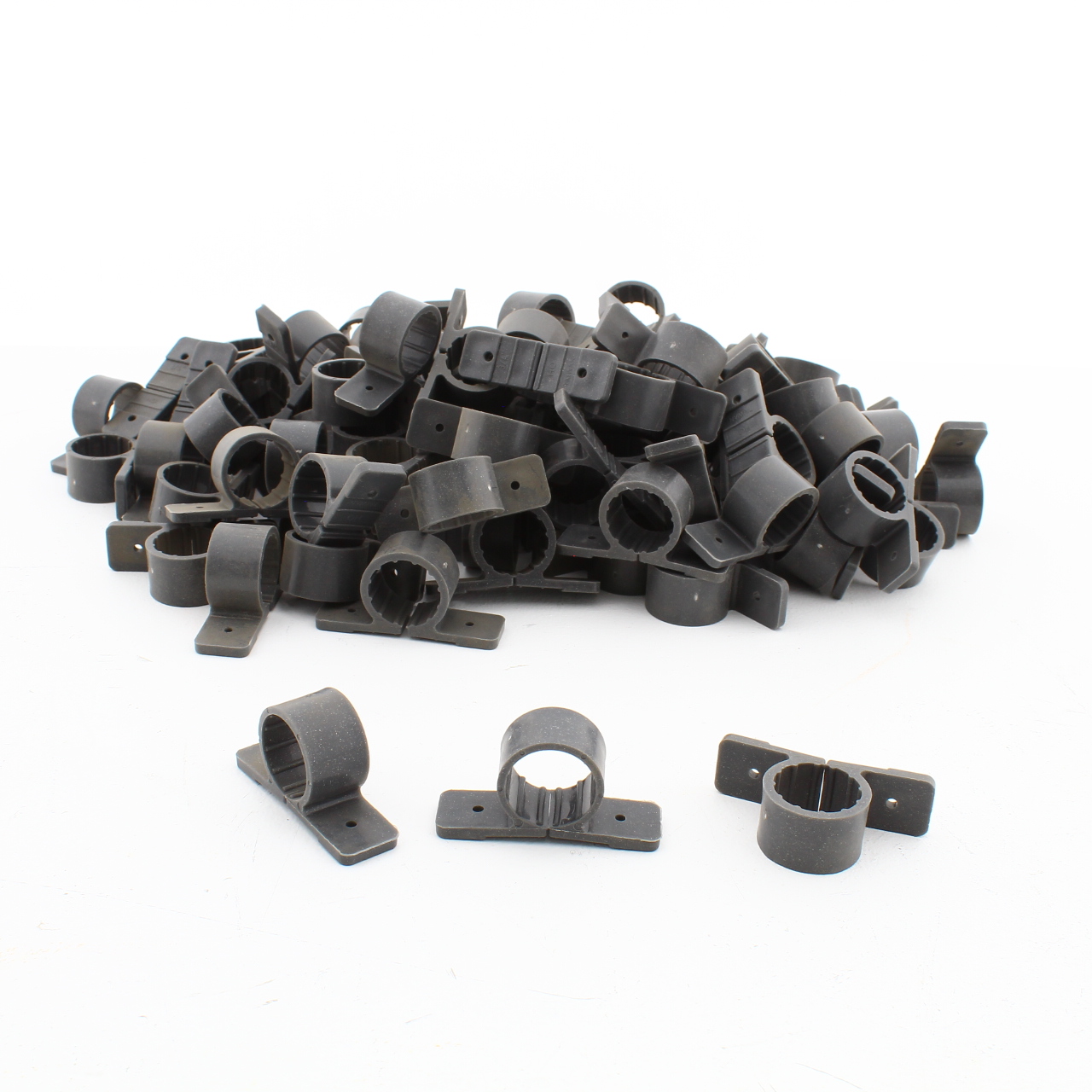 100-Pack Jones Stephens H28075 Gray 3/4 Inch Plastic Pipe Clamps