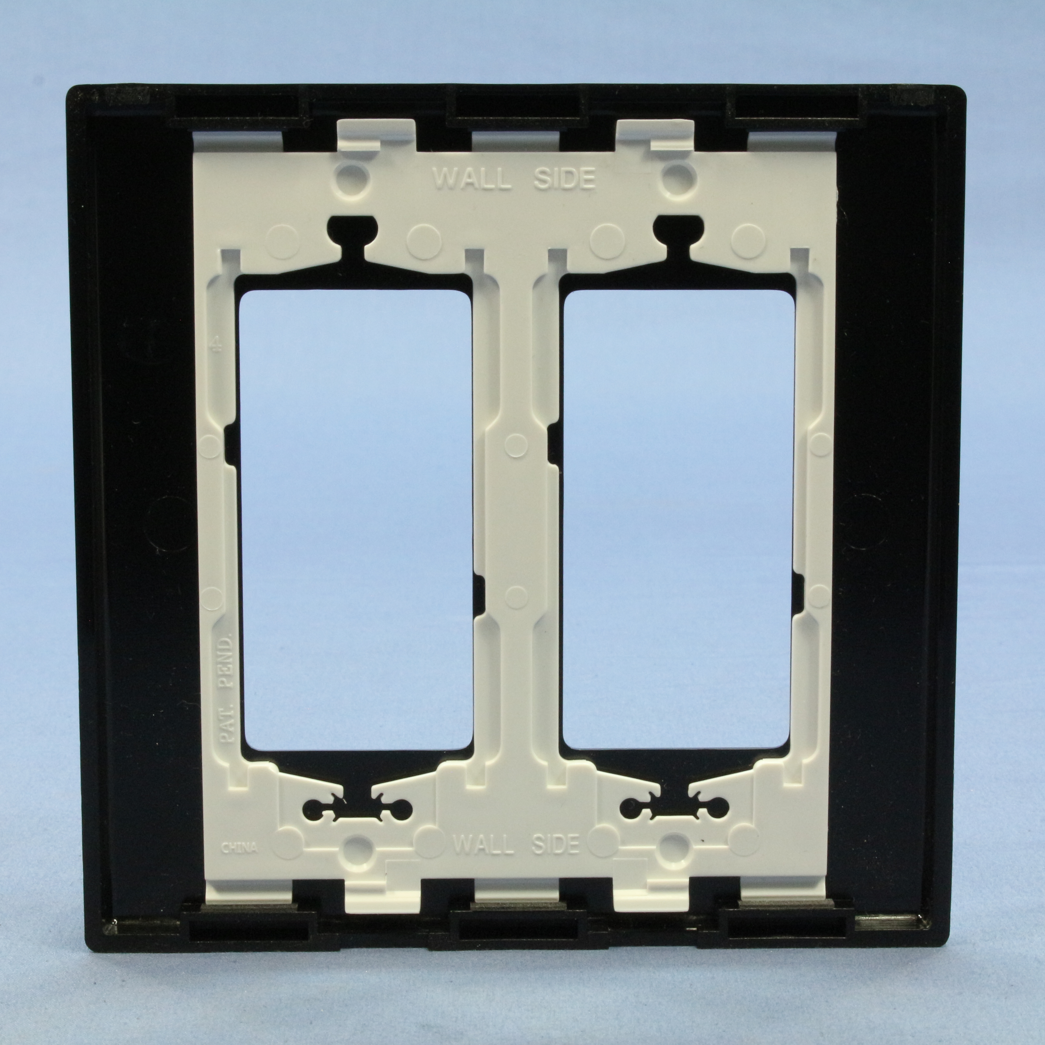 Leviton Black 2-Gang Midway Decora SCREWLESS Wallplate Oversized Cover SJ262-SE