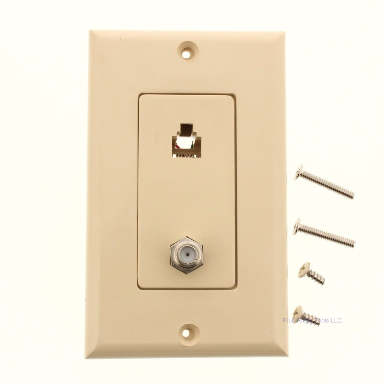 Philmore 75-4160 Ivory Phone Video Jack Designer Wall Plate